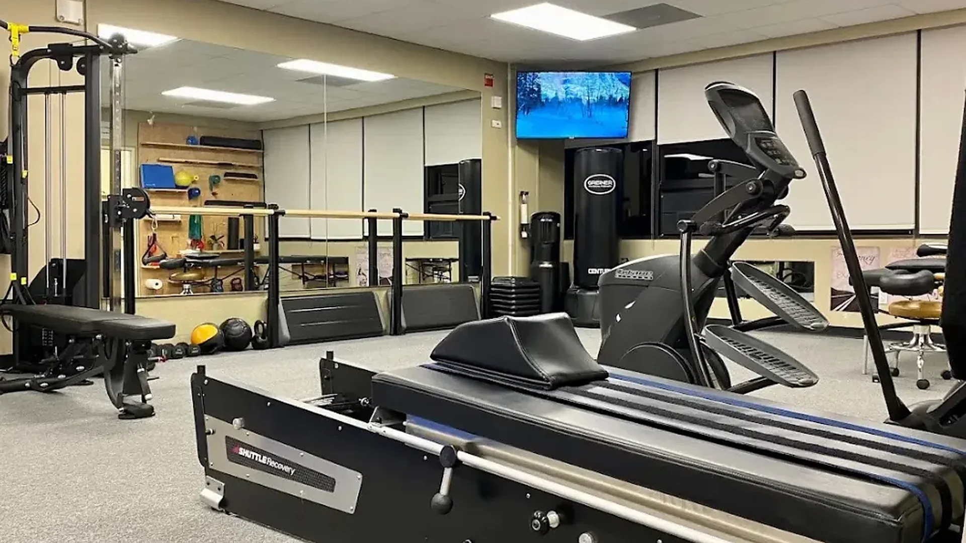 Inside the Greiner Physical Therapy clinic in Speonk, NY
